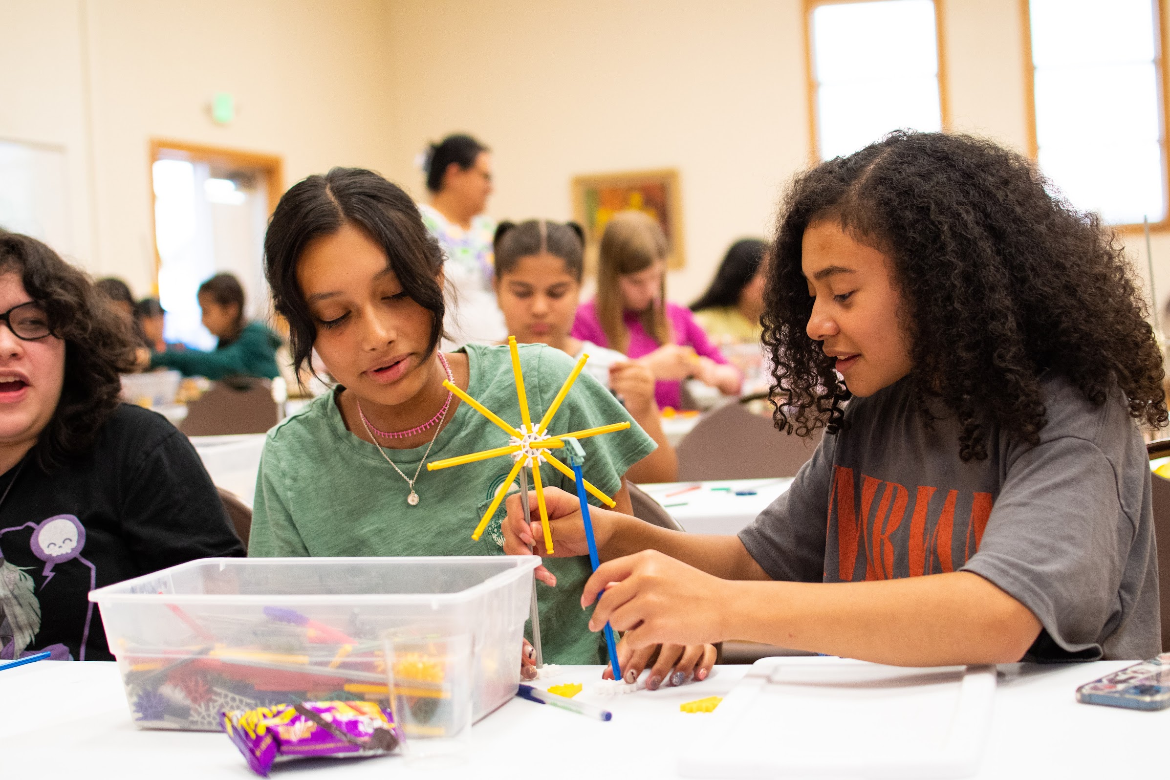 Ella Rises students collaborating on a project